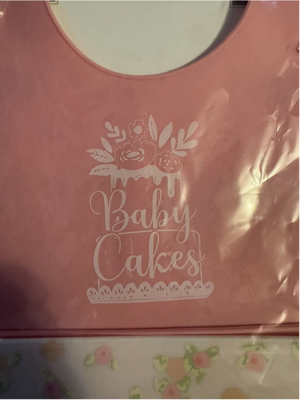 Shabby Chic Silicone Baby Bibs package of 2 NEW in package cute for baby girl
